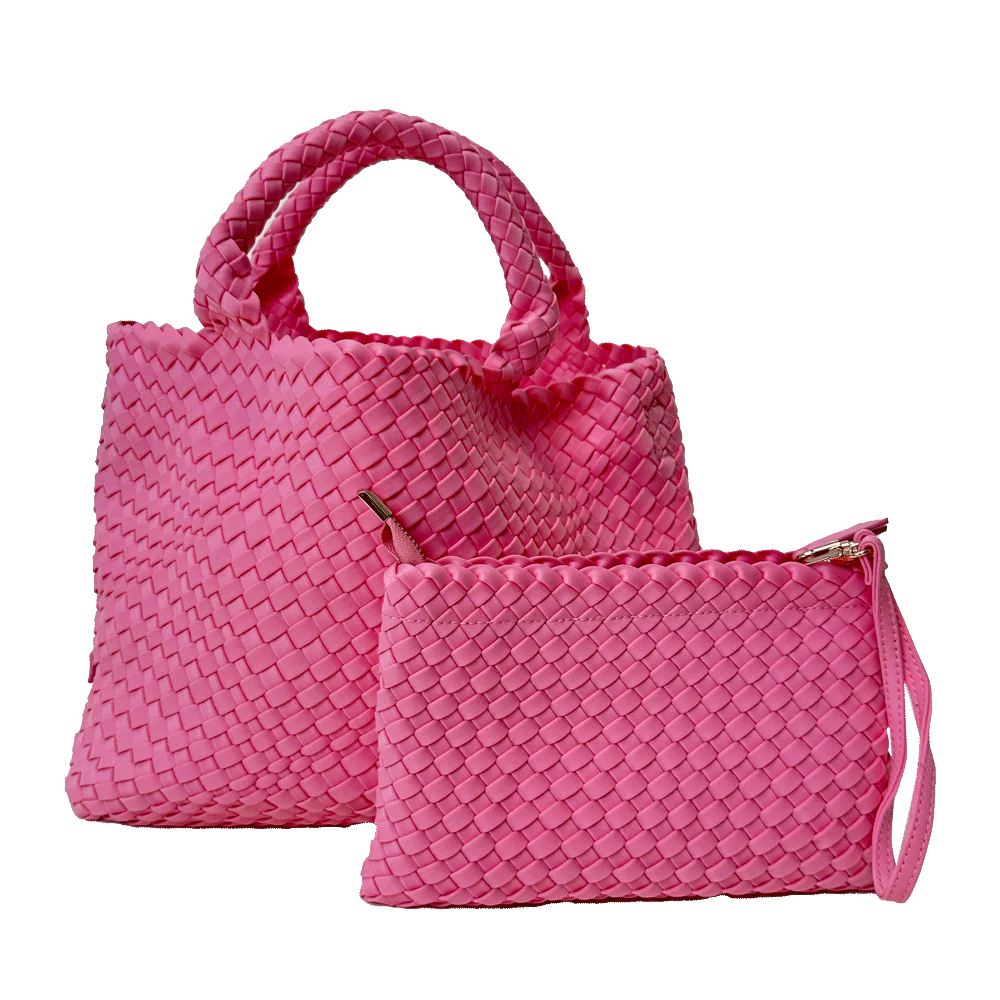 Neoprene Tote in Light Pink k. hunter boutique